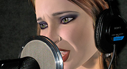 Elisa recording vocal track